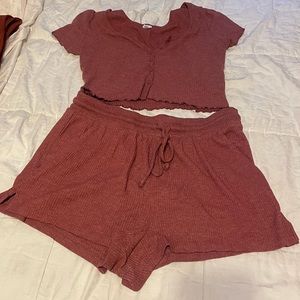 Two piece colsie maroon sleepwear set